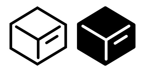 Box package glyph icon.