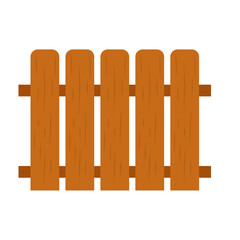 Cartoon Wooden Fence Vector Illustration 