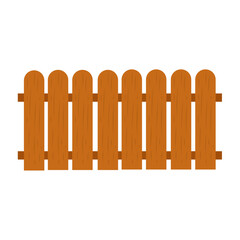 Cartoon Wooden Fence Vector Illustration 