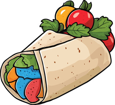 recommend clip art: Delicious Burrito Vector Illustration