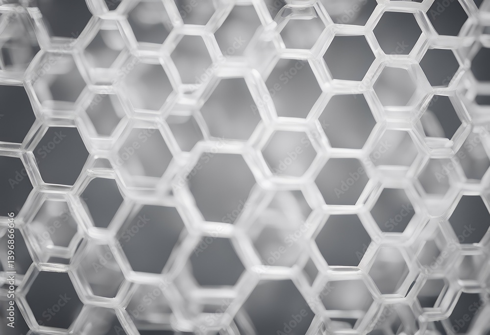 Poster hexagon clear white abstract background pattern technology wallpaper futuristic modern chaotic node 