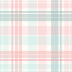 Check plaid pattern in pink and beige. Seamless light pastel houndstooth tartan for dress, jacket, coat, scarf, other modern spring summer autumn winter fashion fabric design.	