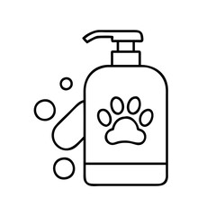 petshampoo icon, petshampoo line art - simple line art of petshampoo, perfect for petshampoo logos and icons