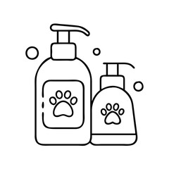 petshampoo icon, petshampoo line art - simple line art of petshampoo, perfect for petshampoo logos and icons