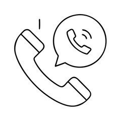 phonecall icon, phonecall line art - simple line art of phonecall, perfect for phonecall logos and icons