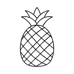 pineapple icon, pineapple line art - simple line art of pineapple, perfect for pineapple logos and icons