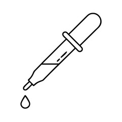 pipette icon, pipette line art - simple line art of pipette, perfect for pipette logos and icons