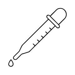 pipette icon, pipette line art - simple line art of pipette, perfect for pipette logos and icons