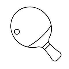 pingpongpaddle icon, pingpongpaddle line art - simple line art of pingpongpaddle, perfect for pingpongpaddle logos and icons