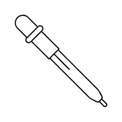 pipette icon, pipette line art - simple line art of pipette, perfect for pipette logos and icons