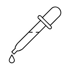 pipette icon, pipette line art - simple line art of pipette, perfect for pipette logos and icons