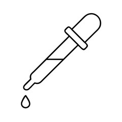 pipette icon, pipette line art - simple line art of pipette, perfect for pipette logos and icons