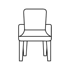 plainchair icon, plainchair line art - simple line art of plainchair, perfect for plainchair logos and icons