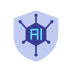 Abstract Security Shield Icon Graphic Vector Art with Modern Color Palette