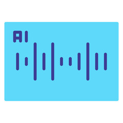 Ai Voice Wave Color Graphic Design Vector Art Illustration