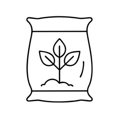 plantfertilizer icon, plantfertilizer line art - simple line art of plantfertilizer, perfect for plantfertilizer logos and icons