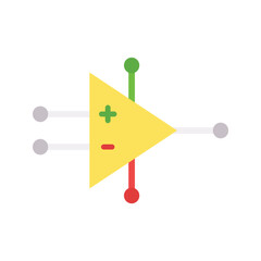 Operational Amplifier icon vector image. Suitable for mobile apps, web apps and print media.