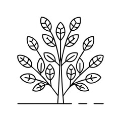 plant icon, plant line art - simple line art of plant, perfect for plant logos and icons