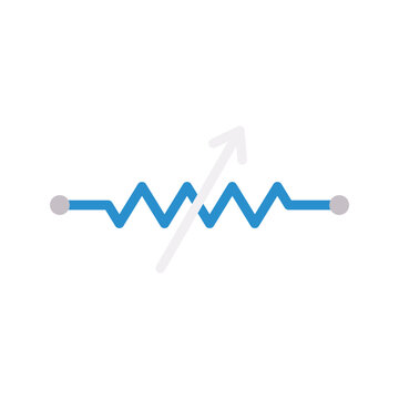 Variable Resistor icon vector image. Suitable for mobile apps, web apps and print media.