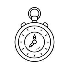 pocketwatch icon, pocketwatch line art - simple line art of pocketwatch, perfect for pocketwatch logos and icons