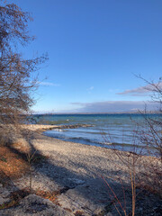 plage au bord du lac Léman, Versoix