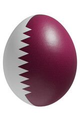 Rendered easter egg with a flag of Qatar on the surface.