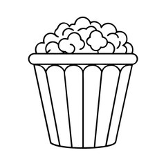 popcornbucket icon, popcornbucket line art - simple line art of popcornbucket, perfect for popcornbucket logos and icons