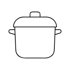 pot icon, pot line art - simple line art of pot, perfect for pot logos and icons