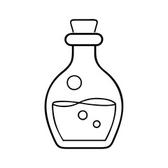 potionbottle icon, potionbottle line art - simple line art of potionbottle, perfect for potionbottle logos and icons