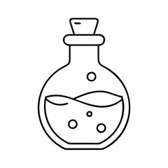 potionbottle icon, potionbottle line art - simple line art of potionbottle, perfect for potionbottle logos and icons