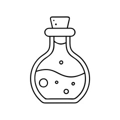 potionbottle icon, potionbottle line art - simple line art of potionbottle, perfect for potionbottle logos and icons