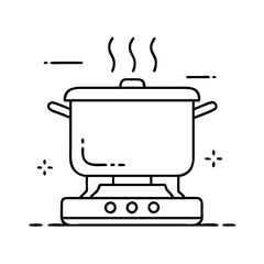 potonstove icon, potonstove line art - simple line art of potonstove, perfect for potonstove logos and icons