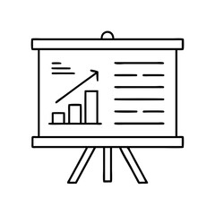 presentationboard icon, presentationboard line art - simple line art of presentationboard, perfect for presentationboard logos and icons