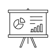 presentationboard icon, presentationboard line art - simple line art of presentationboard, perfect for presentationboard logos and icons