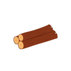 Cartoon wooden logs, tree trunks, planks, wood industry materials. Vector illustration