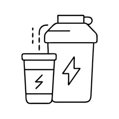 preworkoutdrink icon, preworkoutdrink line art - simple line art of preworkoutdrink, perfect for preworkoutdrink logos and icons