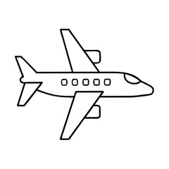 privatejet icon, privatejet line art - simple line art of privatejet, perfect for privatejet logos and icons