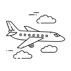 privatejet icon, privatejet line art - simple line art of privatejet, perfect for privatejet logos and icons