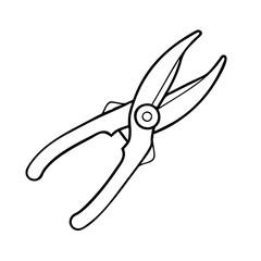 pruningshears icon, pruningshears line art - simple line art of pruningshears, perfect for pruningshears logos and icons