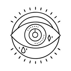 psychiceye icon, psychiceye line art - simple line art of psychiceye, perfect for psychiceye logos and icons