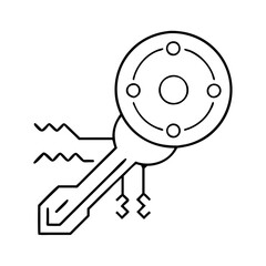 publickey icon, publickey line art - simple line art of publickey, perfect for publickey logos and icons