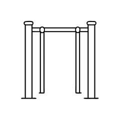 pullupbar icon, pullupbar line art - simple line art of pullupbar, perfect for pullupbar logos and icons