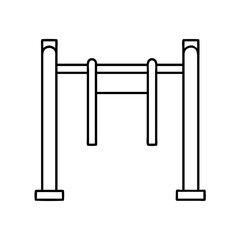 pullupbar icon, pullupbar line art - simple line art of pullupbar, perfect for pullupbar logos and icons