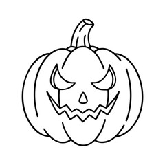 pumpkin icon, pumpkin line art - simple line art of pumpkin, perfect for pumpkin logos and icons