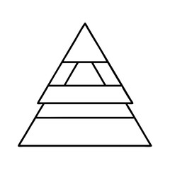 pyramid icon, pyramid line art - simple line art of pyramid, perfect for pyramid logos and icons