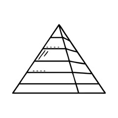pyramid icon, pyramid line art - simple line art of pyramid, perfect for pyramid logos and icons