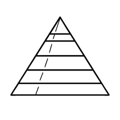 pyramid icon, pyramid line art - simple line art of pyramid, perfect for pyramid logos and icons