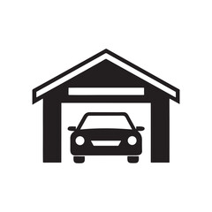 Car Garage Icon Graphic Design Vector Illustration on White Background