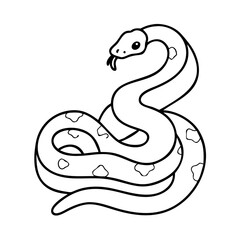 python icon, python line art - simple line art of python, perfect for python logos and icons