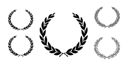 laurel wreath illustration icon